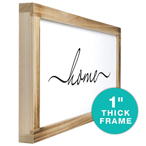EXCELLO GLOBAL PRODUCTS 8x17 Wood Framed Signs: Ready to Hang Decor for Home or Office (Home & Family)