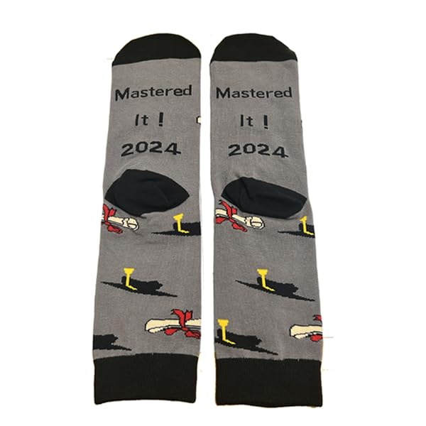 PXTIDY 2 PAIRS Graduation Gift Socks Master's Degree Gift 2024 Mastered It Crew Socks Class of 2024 Masters MBA Grad Gifts