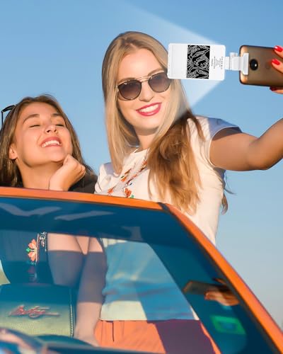 Rechargeable LED Selfie Light for Phone - Clip-On iPhone Light with 3 Modes, Rechargeable Camera Light for Phone Photography, Vlog, TikTok, Video Conferencing
