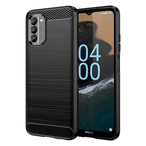 EVUNNBC for Nokia G400 Case, Nokia G400 5G Case Flexible TPU Shock-Absorption Military Grade Drop Protection Slim Fit Phone Cover for Nokia G400 5G (Black)