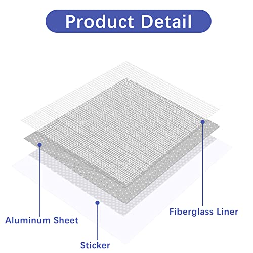 BAYTORY 15Pcs Drywall Patch Repair Kit, 2/4/6/8 inch Aluminum Plate Self-Adhesive Fiberglass Mend Wall Holes, Quick Repair for Ceiling Plasterboard Dry Wall Hole Covering Patches Kits