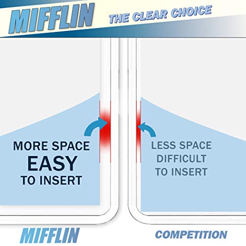 Mifflin-USA Plastic Vertical Card Holder (3x4 Inch, Clear, Bulk 100 Pack) Quick Load No Zipper Name ID Badge