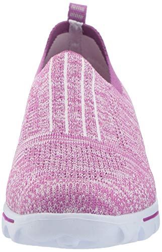 Propét Women's TravelActiv Stretch Shoe, Berry, 12 2E US