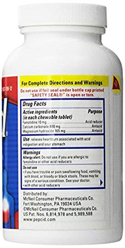 Pepcid Complete Dual Action Chewable Tablets Berry Flavor (100 Count)