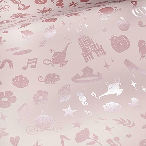 Disney Princess Pink Peel & Stick Wallpaper by RoomMates, RMK11170RL