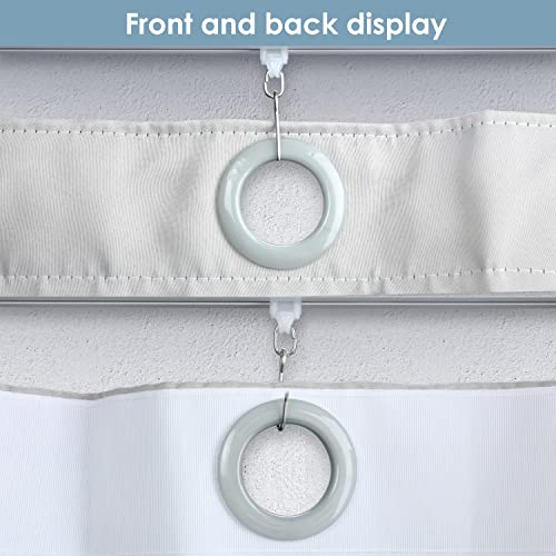 MERJULAN Aluminium alloy Ceiling Track for Curtains, Room Divider, Ceiling Curtain Track, Room Divider Curtain Rod, Numerous Hooks with End Hook, Easy Install, for Spaces (3ft - 6ft, Silver)