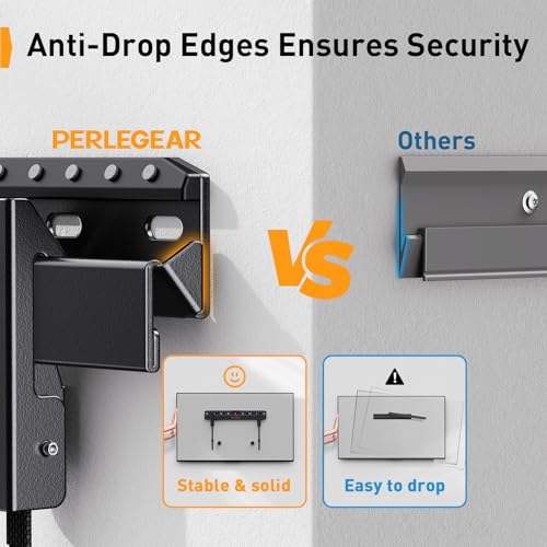 Perlegear Studless TV Wall Mount for Most 24-55 Inch TVs up to 100 lbs, No Stud TV Mount, Drywall TV Bracket with Max VESA 400x400mm, No Drill, Easy Install, Low Profile, PGMT7