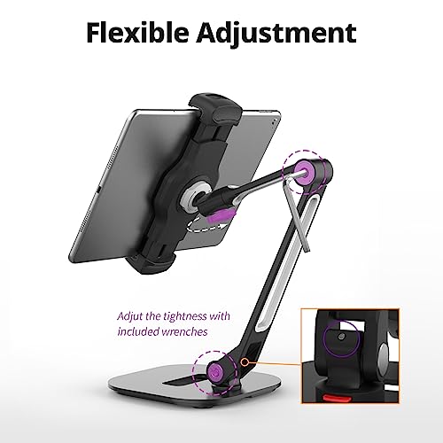 iRing Smart Mount, Tablet Mount & Cell Phone Holder Stand (Long Arm/Stand Base (Black))