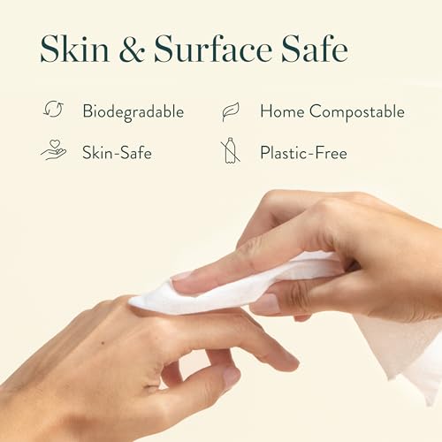 Biom Biodegradable All-Purpose Wipes (150ct) Starter Kit with Refillable Dispenser - Everything Cleaning Wipes | Plant-Based Surface Cleaner for Home & Travel | Kid & Pet Friendly, Natural, Non-Toxic