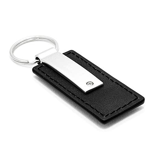 Au-Tomotive Gold, INC. Honda Logo Black Leather Key Chain Keychain Keyring, Official Licensed