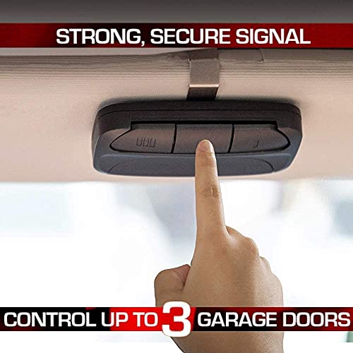Universal Garage Door Remote, Compatible with LiftMaster Chamberlain Craftsman Garage Door Openers has Red Orange Yellow Green Purple 5 Colors Learn Button (1 Pack)