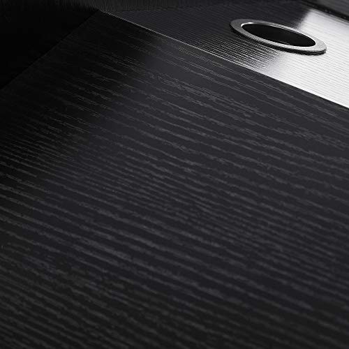 BarberPub Beauty Salon Trolley Storage Cart Hair Dryer Holder Stylist Equipment with Lockable Rolling Wheels, Drawer (Black)