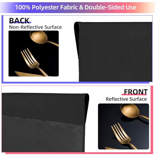 Black Backdrop 10x10 ft, Photo Backdrop Curtain for Photoshoot, Pure Black Photographic Studio Photo Backgrounds, Thick Polyester Fabric Black Screen Photography Backdrop for Party Portraits Video