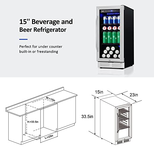 Velivi Beverage Cooler Refrigerator and Wine Fridge