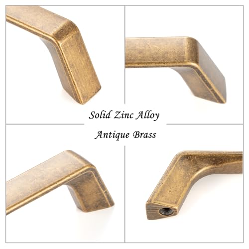 ASKANO 10 Pack 5 inch Hole Centers, Antique Iron Cabinet Pulls Antique Silver Cabinet Handles Vintage Iron Kitchen Hardware for Cabinets ZP2210 Drawer Bedroom Dresser Bathroom Vanity Cupboard