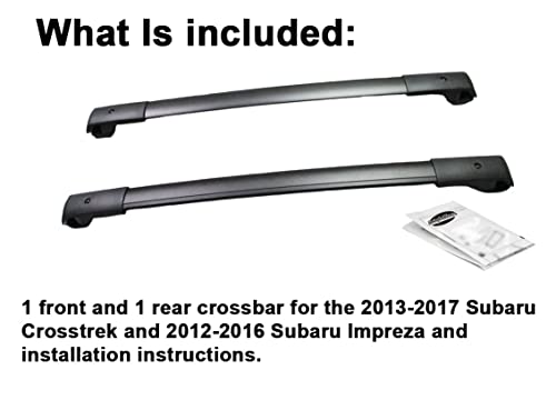 BRIGHTLINES Aero Cross Bars Roof Racks Luggage Rack Replacement for 2013-2017 Subaru Crosstrek & 2012-2016 Impreza