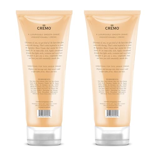 Cremo Coconut Mango Moisturizing Shave Cream, Astonishingly Superior Ultra-Slick Shaving Cream for Women Fights Nicks, Cuts and Razor Burn, 6 Fl Oz (Pack of 2)