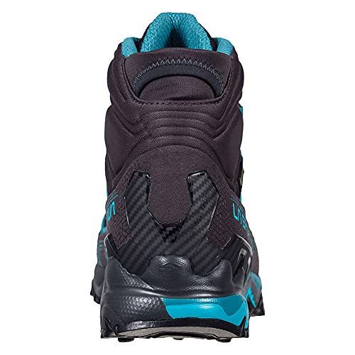 La Sportiva Womens Ultra Raptor II Mid GTX Hiking Boots, Carbon/Topaz, 5.5-6