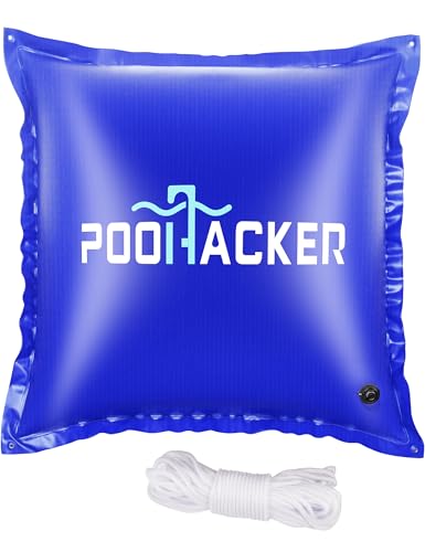 POOLHACKER 2024 Upgrade Pool Pillows for Above Ground Pools, Winterizing Ice Equalizer 0.5mm Ultra Thick Pool Cover Air Pillow for Winter, Pool Closing Kit for Swimming Pool, 50ft Rope Included (4x4)