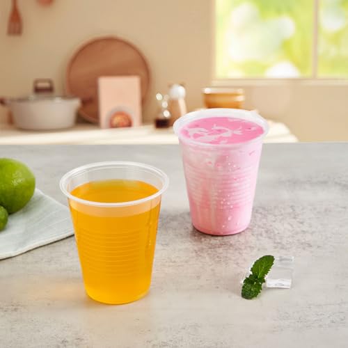 RACETOP Plastic Disposable Cups 12 oz 300 Pack, Clear Plastic Cups Bulk, Cold Drinking Party Cups, Transparent for Wedding,Thanksgiving, Christmas Party