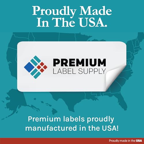 Premium Label Supply White Sticker Shipping/Mailing Labels – 4" x 2.5" – Laser/Inkjet Compatible – (8 per Sheet), 25 Sheets – 200 Total Adhesive Labels