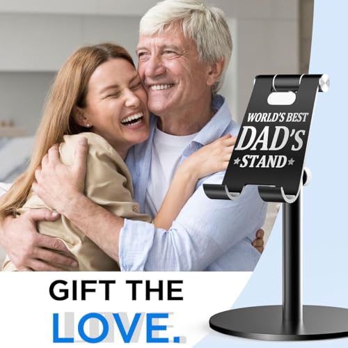 AICase Gifts for Dad, Birthday Christmas Fathers Day Presents for Dad from Daughter and Son, Cool Worlds Best Dads Ideas Stand for iPad/iPhone/Phone