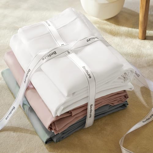 Bedsure Brushed Duvet Cover Queen Size - Soft and Breathable Eucalyptus Lyocell Cotton Hybrid Comforter Cover Set for Hot Sleeper - Hypoallergenic and Moisture Wicking, Cooling Bedding Set, Terracotta