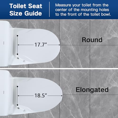Gappo Non-Electric Bidet Toilet Seat, Fits Elongated Toilets, Bidets for Existing Toilets with Self Cleaning Dual Nozzles, Adjustable Bidet Sprayer