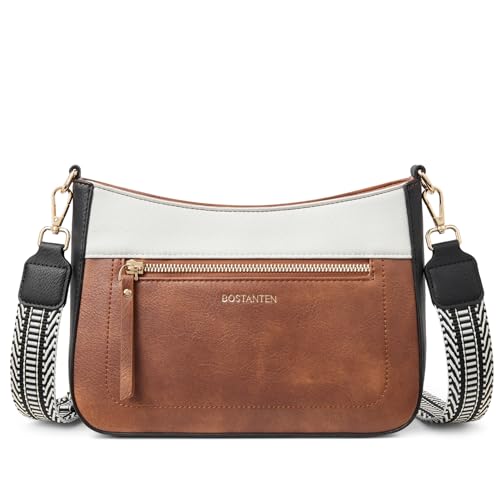 BOSTANTEN Crossbody Purses for Women Hobo Bags Shoulder Handbags With Detachable Guitar Strap
