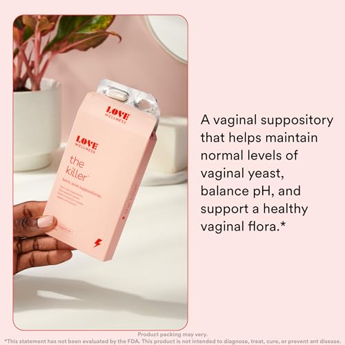 Love Wellness Vaginal Probiotic Suppositories, Flora Power | Fast-Acting Probiotic Strains & Vitamin C for Feminine Health | Supports pH Balance & Fresh Odor | Dairy-Free, Fragrance-Free & Non-GMO