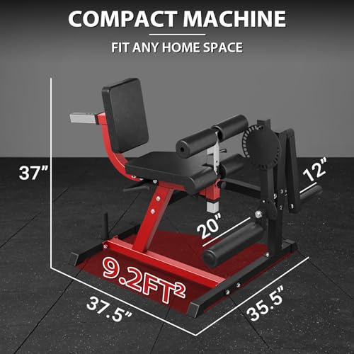 GMWD Leg Extension Machine, Leg Curl Machine, Lower Body Special Leg Machine, Adjustable Leg Exercise Bench with Plate Loaded, Leg Rotary Extension for Thigh, Home Gym Weight Machine(Black)