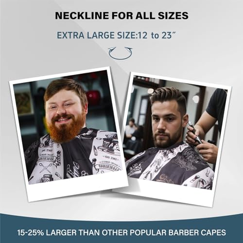 Waterproof Hair Cutting Cape Barber Cape Haircut Cape with Adjustable Snap Closure Hair Cape for Haircuts Salon Cape for Hairstylist Barber Accessories Barber Tools (64" x 56")