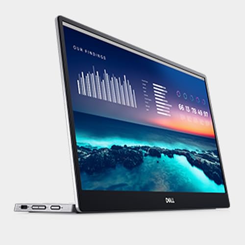 Dell 14 Portable Monitor - P1424H - 14-inch Full HD (1080p) 1920 x 1080, IPS Panel, USB-C connectivity, Comfortview, 3-Year Advanced Exchange Service - Silver