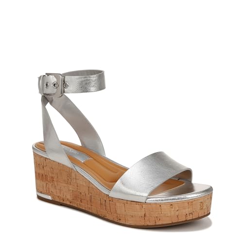 Franco Sarto Womens Presley Platform Wedge Sandal Multi Snake Print Faux Leather 8.5 M