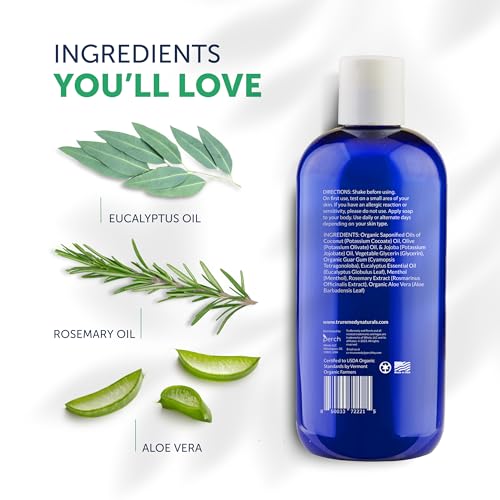 Truremedy Naturals Eucalyptus + Rosemary Body Wash - Body Wash for Therapeutic & Relaxing - Eucalyptus + Rosemary Body Wash (1 pk, 12 oz)