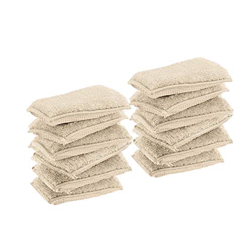KMAKII Bamboo Kitchen Sponges,Dish Sponge,Super Absorbent Cleaning Sponges, Pack of 12