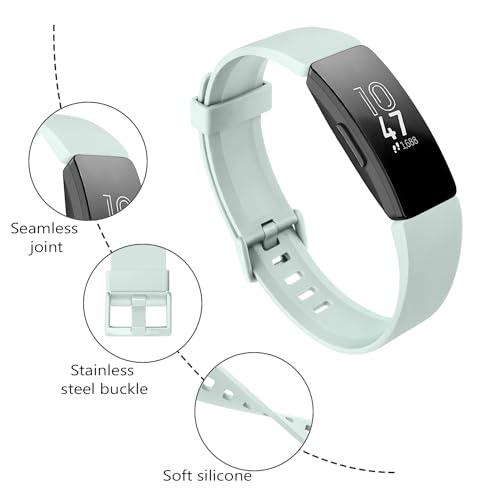 3 Pack Replacement Bands Compatible for Fitbit Inspire 2 / Fitbit Inspire HR/Fitbit Inspire/Fitbit Ace 2, Adjustable Accessory Soft Silicone Sport Wristband for Women Men