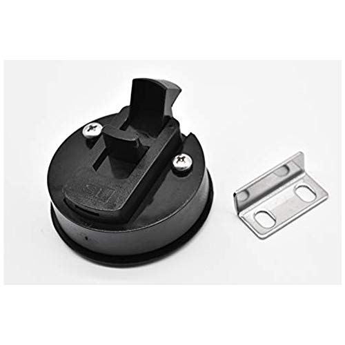 MARINE CITY 2-2/5" Nylon Black Round Hatch Flush Pull Stem Latch (1 Pcs)