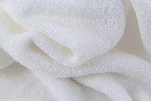 BAMBOO QUEEN 2 Pack Premium Baby Bath Towel - Rayon Made from Bamboo, Hooded Towels for Babies,Toddler,Infant - Newborn Essential -Perfect Baby Registry Gifts (White and Yellow, 30 x 30 Inch)