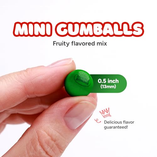 Mini Gumballs 0.5 inch 13mm - Gum Balls for Gumball Machine Refill Bulk 520 pcs - Chewing Gum for Kids - 2 LB Assorted Flavors Bubble Gum