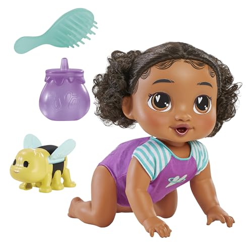 Baby Alive Crawl 'n Play Tilly Tinker Electronic Crawling Baby Doll Set, Black Hair, Kids Toys for Girls & Boys 3 Years & Up, 10.75 Inches