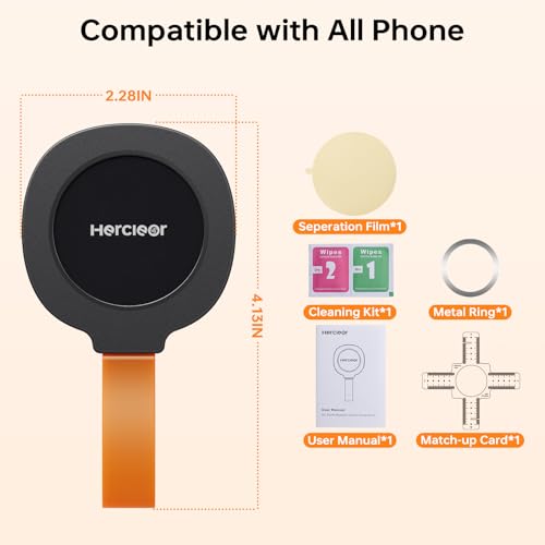 Magnetic Suction Cup Phone Mount, Ultra-Comfort Silicone Suction Grip Holder Stand for MagSafe, Hands-Free Mirror Shower Phone Holder Mount for TikTok/Video/Selfies/Shower