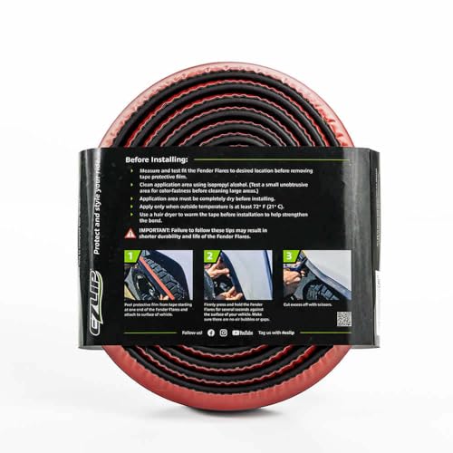 EZ Flares - Universal Offroad Flexible Foam Rubber Fender Flares 1-inch Extension