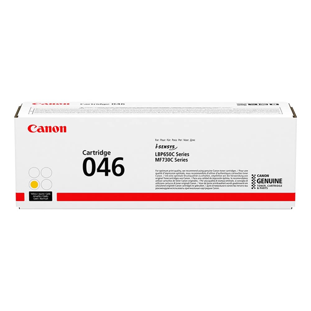 Canon 046 Toner Cartridge ImageCLASS LBP654Cdw, LBP654Cx, MF731Cdw, MF733Cdw, MF735Cdw - High Yield Black and Standard Yield Cyan, Magenta and Yellow - 4 Pack in Retail Packaging