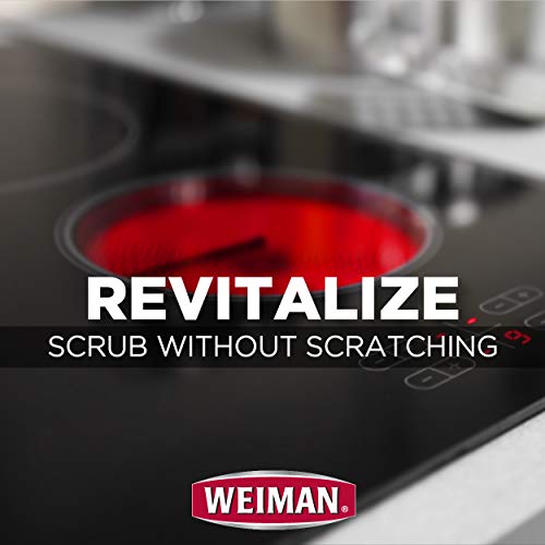 Weiman Cook Top Scrubbing Pads – Gently Clean and Remove Burned-on Food from All Smooth Top and Glass Cooktop Ranges, 3 reusable pads