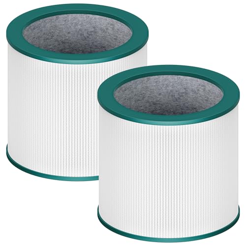 2 Pack HEPA Filter Replacement for Dyson Tower Purifier Pure Cool Link TP01, TP02, TP03, AM11, BP01, Funmit 360° Combi HEPA and Activated Carbon Filter, Compared to Part 968126-03