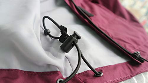 Acmelogy Rain Suit (Jacket + Pants), 100% Waterproof, Breathable, Taped Seam, 10000mm/3000gm, YKK Zipper (Women's, 38, Black)