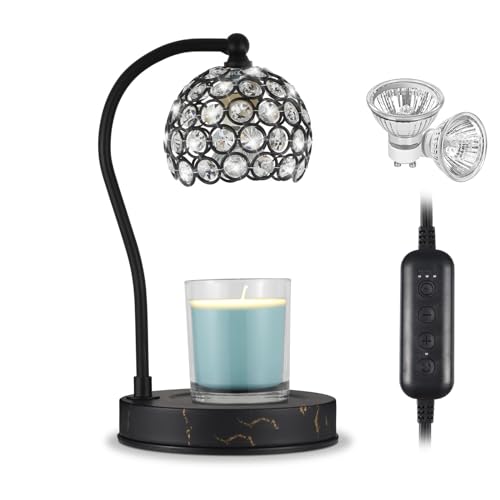 copinpin Candle Warmer Lamp, 2 Bulbs with Candle Warmer with Timer Height Adjustable, Electric Wax Melt Warmer for Scented, Candle Holder Home Decor, Valentine's Day Gift…