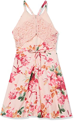 Speechless Girls' Fit & Flare Halter Dress, Pink, 8