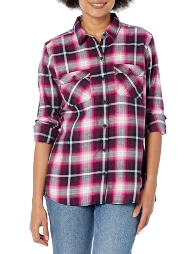 Eddie Bauer Women's Firelight Flannel Shirt, Bubble Gum